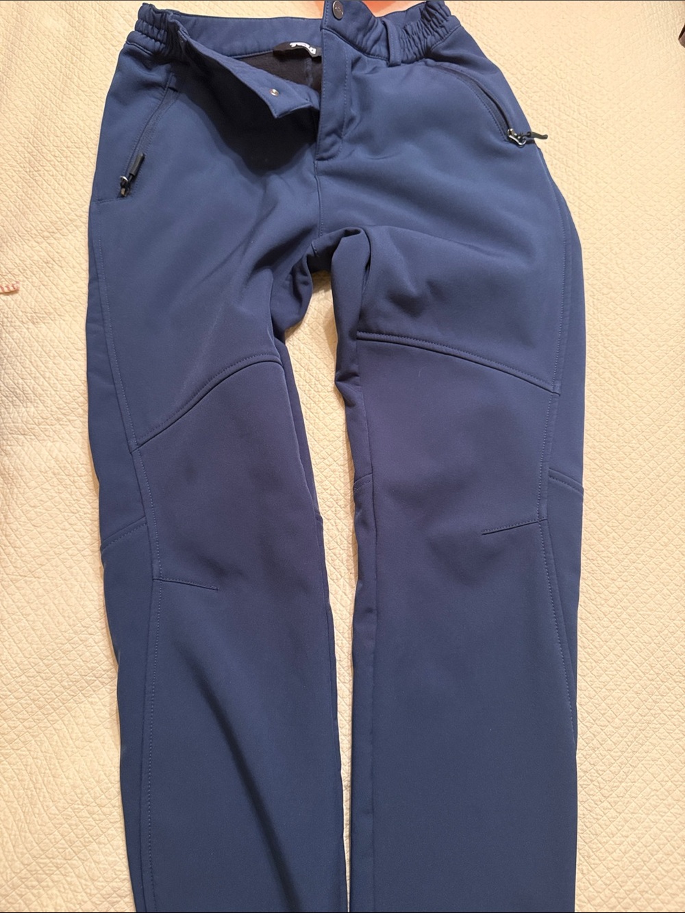 Women’s  Navy fleece-lined Technical Jogger Pants - Performance Stretch